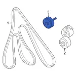 2F2Z6C348BA - Cooling System: Pulley for Ford: Freestar, Windstar | Mercury: Monterey Image
