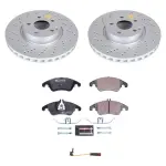 ESK7496 - : Genuine Geomet Coated Rotors, ECE-R90 Brake Pads + Hardware Kit for PowerStop Image
