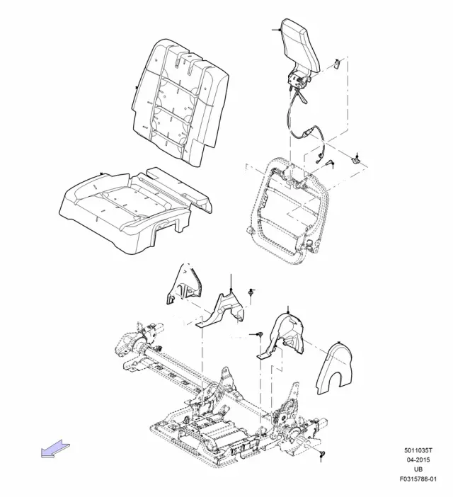 AE9Z7467460FZ - Body: Latch Cover for Ford Image