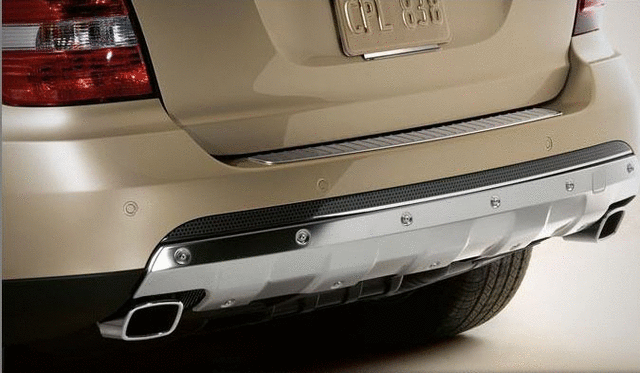 66880163 - Exterior: Skid Plate - Stainless Steel - Rear for Mercedes-Benz Image