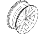 BT4Z1007F - Suspension: Wheel, Alloy for Ford: Edge Image