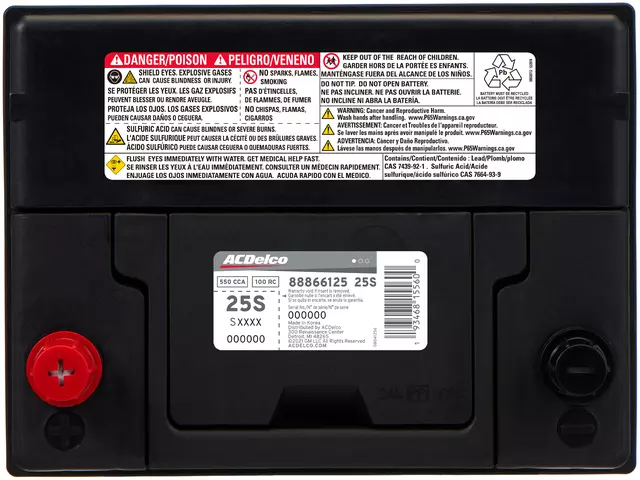 25S - Electrical, Charging and Starting: Battery for ACDelco Image