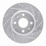 63180072R - : DFC Brake Rotor - Drilled and Slotted - Silver for DYNAMIC FRICTION Image