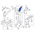 LB5Z7824346PA - Body: Lower Center Pillar Trim for Ford: Police Interceptor Utility Image