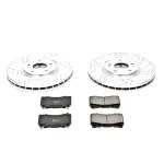 K107 - : Z23 Daily Driver Carbon-Fiber Ceramic Brake Pad and Drilled &amp; Slotted Rotor Kit for PowerStop Image