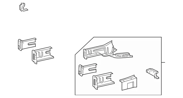 2036201761 - Cowl, Front Panel: Wheel Well for Mercedes-Benz: C240, C280, C320 Image image
