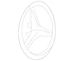 2157580058 - Trunk Lid: Mercedes Star for Mercedes-Benz: CL500, CL55 AMG Image