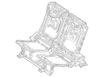 1679300902 - Folding Seat/Center Seat: Seat Frame Base for Mercedes-Benz: GLE350, GLE450e, GLE580 Image