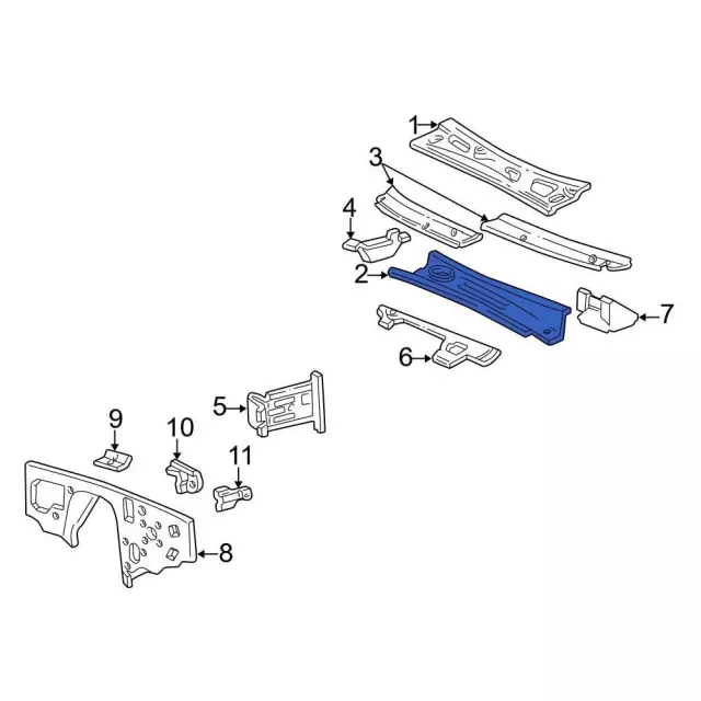 Cowl Panel - Ford (LC2Z-1502030-A)