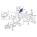 HC3Z25278D12AF - Body: Upper Pillar Trim for Ford Image