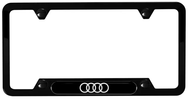 ZAW071801HDX9 - Exterior: Audi Rings License Plate Frame for Audi Image