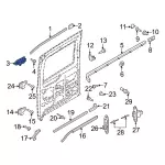 KK3Z1525028V - Body: Roller for Ford: E-Transit, Transit-150, Transit-250, Transit-350, Transit-350 HD Image