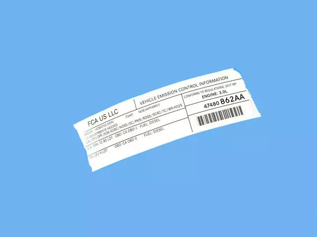 47480862AA - Labels: Veci Label Label for Jeep: Grand Cherokee Image