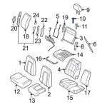 7L1Z78610A18AA - Body: Headrest Guide for Ford: Expedition | Lincoln: Navigator Image
