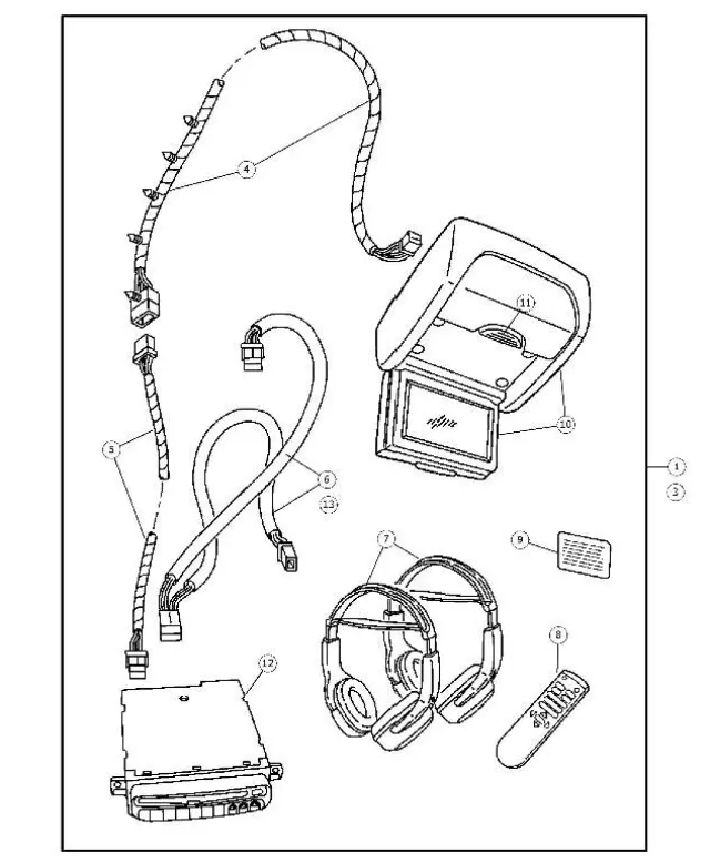 5096085AB - Mopar Accessories - Component Parts: Video Screen Latch Kit for Mopar Image image