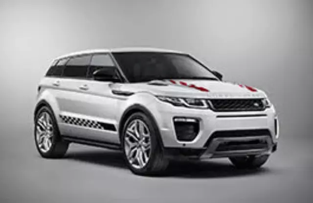 VPLVB0183CAH - Exterior: Vehicle Decals, Checker, Bonnet, Red for Land Rover: Range Rover Evoque Image