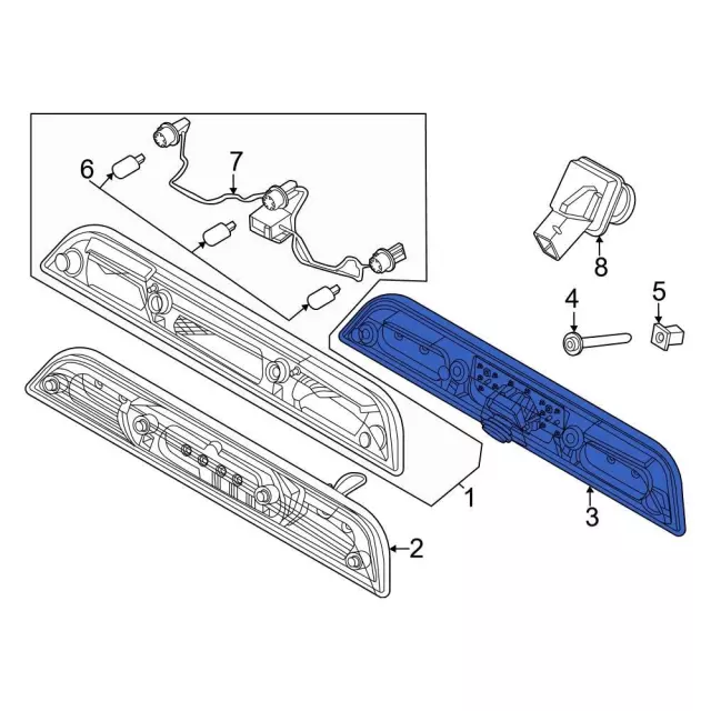 PC3Z13A613D - Electrical: High Mount Lamp for Ford: F-250 Super Duty, F-350 Super Duty, F-450 Super Duty Image