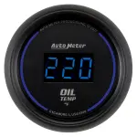 6948 - : GAUGE, OIL TEMP, 2 1/16", 340?F, DIGITAL, BLACK DIAL W/ BLUE LED for AutoMeter Image