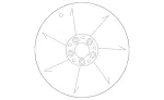 66474184 - : Wheel Alloy for Mercedes-Benz: ML320, ML350, ML450, ML500, ML550, ML63 AMG, R320, R350, R500 Image