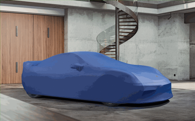 98204400030 - Exterior: Outdoor Car Cover Plus - Blue for Porsche: 718 Spyder Image