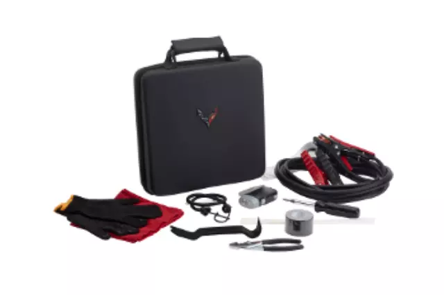 84328654 - Interior: Highway Safety Kit With Crossed Flags Logo for Chevrolet: Corvette Image