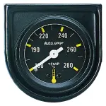 2352 - : GAUGE CONSOLE, WATER TEMP, 1.5", 280?F, MECH, BLK DIAL, BLK BEZEL, AUTOGAGE for AutoMeter Image