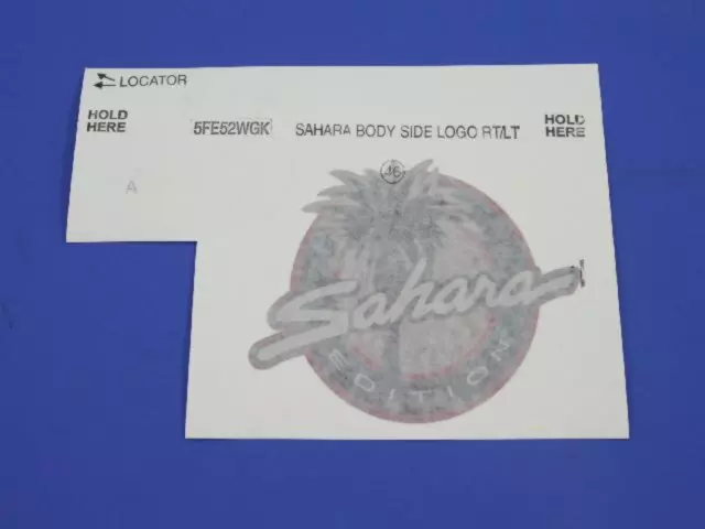 5FE52WGK - Exterior Ornamentation: Decal for Jeep: Wrangler Image