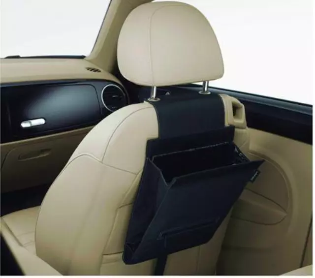 61107 - Interior: Nylon Waste Bag - Black for Volkswagen: Arteon, Atlas, Beetle, CC, e-Golf, Eos, Golf, Golf Alltrack, Golf SportWagen, GTI, Jetta, Passat, Tiguan, Tiguan Limited, Touareg Image