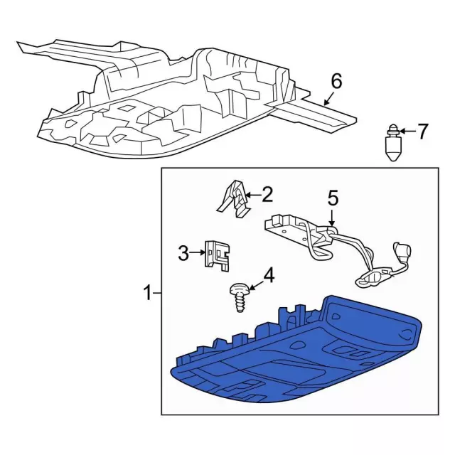 Overhead Console - Ford (FL3Z-18519A70-LBD)