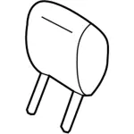 GL7Z78611A08AD - Body: Headrest for Lincoln: Navigator Image