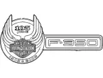 8C3Z9942528B - Body: Nameplate for Ford: F-250 Super Duty, F-350 Super Duty, F-450 Super Duty Image