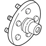 XL5Z1104B - Brakes: Hub for Ford: Ranger Image