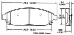 13054198 - : Disc Brake Pad Set for Jeep: Commander, Grand Cherokee Image