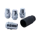 71621N - : Original Gorilla Lock Set Acorn Bulge 13/16" Hex 12mm x 1.25 Chrome Set of 4 for Gorilla Automotive Image