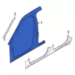 NB5Z78211A11A - Body: Aperture Panel for Ford: Explorer, Police Interceptor Utility Image