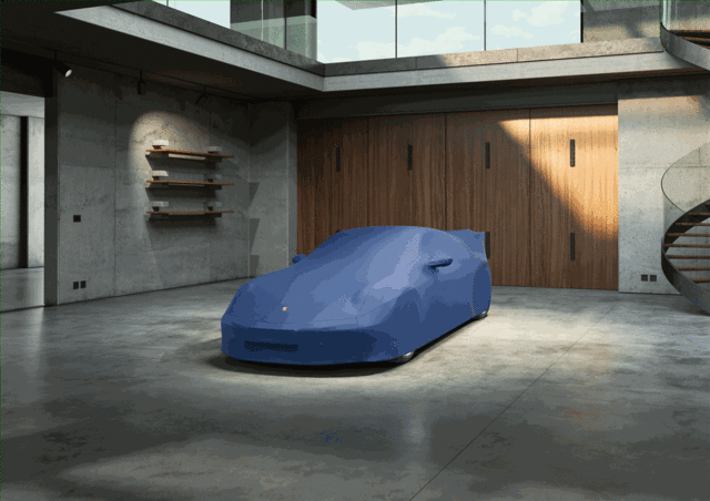 99204401243 - Exterior: Outdoor Car Cover Plus - Blue for Porsche: 911 Image