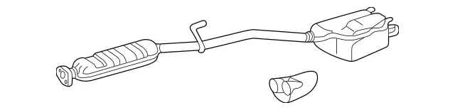 208490032164 - Exhaust: Muffler &amp; Pipe for Mercedes-Benz Image