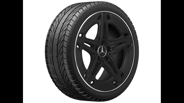 Genuine OEM Amg 5-Spoke Wheel, 9 J X 19 Et 52, Black | 118-401-07