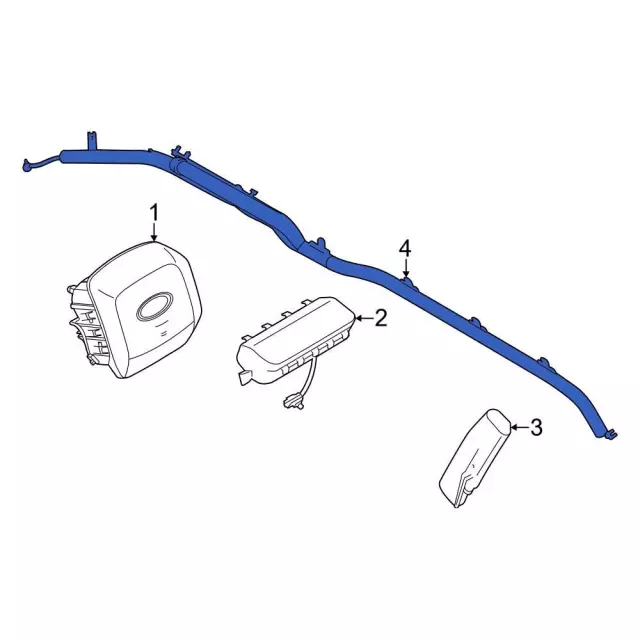 PC3Z28042D95A - Electrical: Head Air Bag for Ford: F-250 Super Duty, F-350 Super Duty, F-450 Super Duty, F-550 Super Duty Image