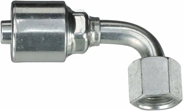 G251790810 - : Female JIC 37 Flare Swivel - 90 Bent Tube (MegaCrimp) for Gates Image