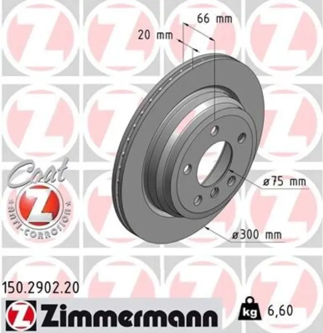150290220 - Brakes &amp; Brake Parts: Zimmermann 150.2902.20 Disc Brake Rotor for ZIMMERMANN Image
