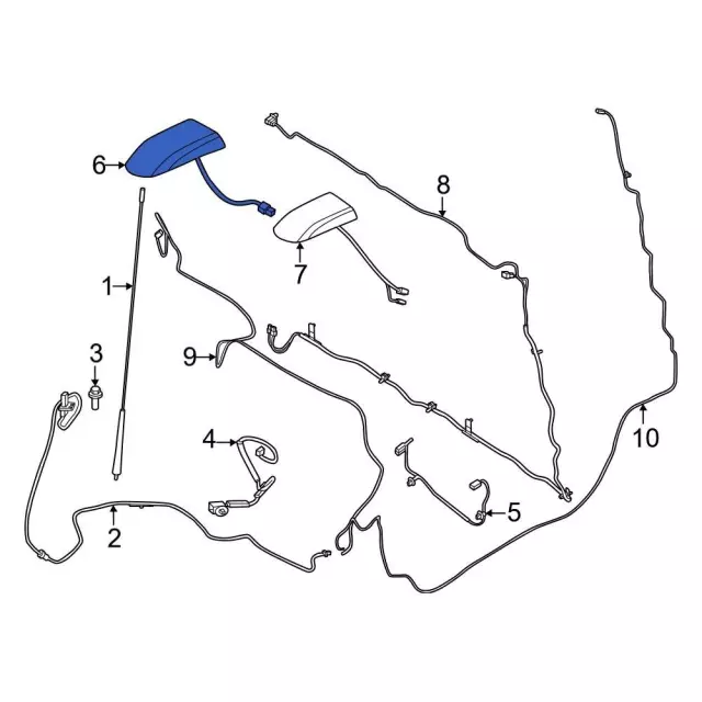 PC3Z19A390H - : Antenna for Ford: F-150, F-150 Lightning, F-250 Super Duty, F-350 Super Duty, F-450 Super Duty, F-550 Super Duty Image