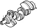 XF1Z6303BA - Engine: Crankshaft for Ford: Aerostar, Ranger, Taurus, Windstar | Mercury: Sable Image