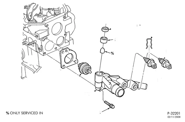 F8RZ8575CA - Cooling System: Thermostat for Ford Image