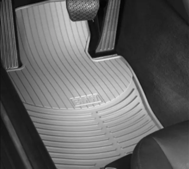 82550302999 - Interior: All Weather Rubber Floor Mats - Front - Gray for BMW: 525i, 525xi, 528i, 528xi, 530i, 530xi, 535i, 535xi Image