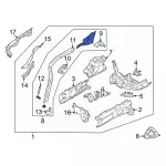 LX6Z16A023H - Body: Upper Rail for Ford Image