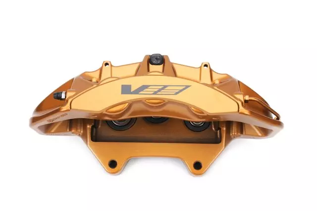 Gold Front Driver Side Disc Brake Caliper Assembly - GM (84229177)