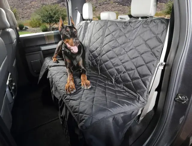 VLL3Z7863812BA - Interior: Premium Rear Seat Cover Pet Hammock for Ford: E-350 Super Duty, E-450 Super Duty, F-150, F-250 Super Duty, F-350 Super Duty, F-450 Super Duty, F-550 Super Duty Image