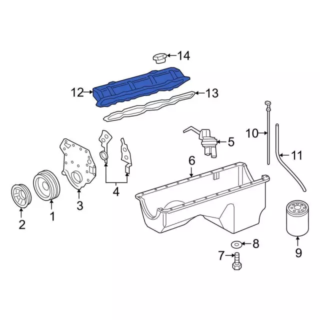 E3TZ6582C - Engine: Valve Cover for Ford: E-350 Econoline, E-350 Econoline Club Wagon, F-150, F-250, F-350 Image