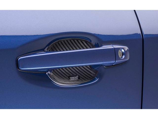J1210SJ500 - Exterior: Door Handle Cup Protector - Sti Logo for Subaru: Crosstrek, Forester, Impreza, WRX Image